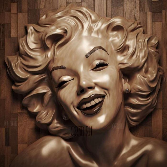 marilyn monroe 4 stl model for CNC